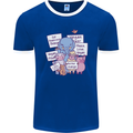 Vegetarian Animals Vegan Mens Ringer T-Shirt FotL Royal Blue/White