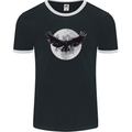 Raven Moon Vikings Mens Ringer T-Shirt FotL Black/White