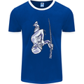 Freediving Chain Diver Scuba Diving Mens Ringer T-Shirt FotL Royal Blue/White