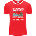 Hunting Weekend Alcohol Beer Funny Hunter Mens Ringer T-Shirt FotL Red/White