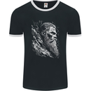 Viking Elder Valhalla Odin Norse Gods Mens Ringer T-Shirt FotL Black/White