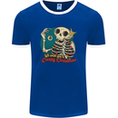 We Wish You a Creepy Christmas Skull Mens Ringer T-Shirt FotL Royal Blue/White