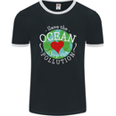 Environment Save the Ocean Stop Pollution Mens Ringer T-Shirt FotL Black/White