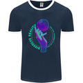 Dissolve Reality Mental Awareness Mens Ringer T-Shirt FotL Navy Blue/White