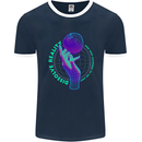 Dissolve Reality Mental Awareness Mens Ringer T-Shirt FotL Navy Blue/White