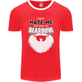 Beardiful Funny Beard Mens Ringer T-Shirt FotL Red/White