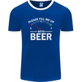 Please Fill Me Up With Beer Funny Alcohol Mens Ringer T-Shirt FotL Royal Blue/White