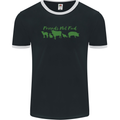 Animals Are Friends Not Food Vegan Mens Ringer T-Shirt FotL Black/White