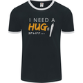 I Need a Huge Spliff Funny Weed Cannabis Mens Ringer T-Shirt FotL Black/White