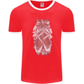 Ballerina Shoes Ballet Dancing Mens Ringer T-Shirt Red/White