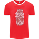 Ballerina Shoes Ballet Dancing Mens Ringer T-Shirt Red/White