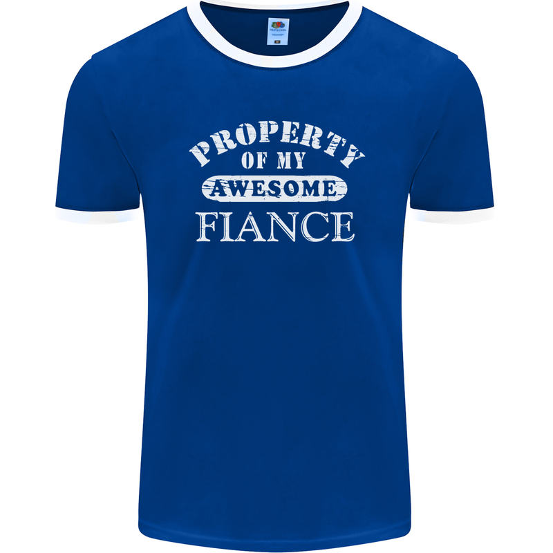 Property of My Awesome Fiance Mens Ringer T-Shirt FotL Royal Blue/White