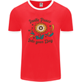 Invite Peace Into Your Day Hippy Love 60's Mens Ringer T-Shirt FotL Red/White