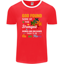 Religious Autism Mom Autistic Mum God ASD Mens Ringer T-Shirt FotL Red/White
