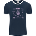 Paranoid Conspiracy Skull Mens Ringer T-Shirt FotL Navy Blue/White