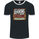 You're Looking at an Awesome Soldier Mens Ringer T-Shirt FotL Black/White
