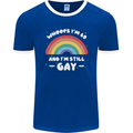 I'm 60 And I'm Still Gay LGBT Mens Ringer T-Shirt FotL Royal Blue/White