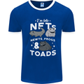 NFT Newts Frogs Toads Mens Ringer T-Shirt Royal Blue/White