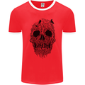 Tree Skull Mens Ringer T-Shirt FotL Red/White