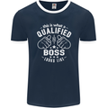 This Is What a Qualified Boss Looks Like Mens Ringer T-Shirt FotL Navy Blue/White