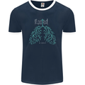 Rooted Christ Christian Catholic Religion Mens Ringer T-Shirt FotL Navy Blue/White