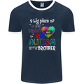 And He's My Brother Autistic Autism ASD Mens Ringer T-Shirt FotL Navy Blue/White