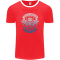 High Speed Junkies Biker Mortorcycle Mens Ringer T-Shirt FotL Red/White