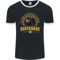 A Dobermans Dog Mens Ringer T-Shirt FotL Black/White