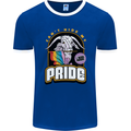 Can't Hide My Pride LGBT Gay Awareness Mens Ringer T-Shirt FotL Royal Blue/White