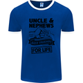 Uncle & Nephews Best Friends Day Funny Mens Ringer T-Shirt FotL Royal Blue/White