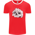 A Skull Made of Cats Mens Ringer T-Shirt FotL Red/White