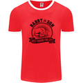 Daddy & Son Best FriendsFather's Day Mens White Ringer T-Shirt Red/White