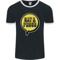 Gay and Proud LGBT Pride Awareness Mens Ringer T-Shirt FotL Black/White