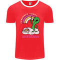 Alien Embrace Your Weirdness Funny LGBT Mens Ringer T-Shirt FotL Red/White