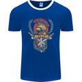 SPQR Helmet Gym Bodybuilding Training Top Mens Ringer T-Shirt FotL Royal Blue/White