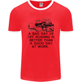 A Bad Day of Off Roading 4X4 All Terrain Mens Ringer T-Shirt FotL Red/White