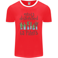 Easily Distracted by Plants Botanist Funny Mens Ringer T-Shirt FotL Red/White