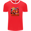 Rockabily Hot Rod Hotrod Dragster Mens Ringer T-Shirt FotL Red/White