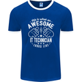 An Awesome IT Technician Looks Like Mens Ringer T-Shirt FotL Royal Blue/White