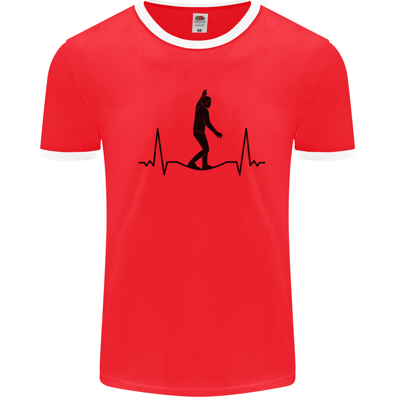 Tightrope Walking Walker Funambulism Mens Ringer T-Shirt Red/White