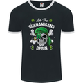 St Patricks Day Let the Shenanigans Begin Mens Ringer T-Shirt FotL Black/White