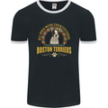 A Boston Terrier Dog Mens Ringer T-Shirt FotL Black/White