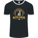 A Boston Terrier Dog Mens Ringer T-Shirt FotL Black/White