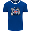 I Love You Great Britain Union Jack Flag UK Mens White Ringer T-Shirt Royal Blue/White