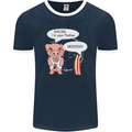 Bacon I'm Your Father Funny Food Diet Mens Ringer T-Shirt FotL Navy Blue/White