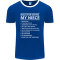 Rules for Dating My Niece Uncle's Day Funny Mens Ringer T-Shirt FotL Royal Blue/White