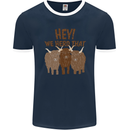 We Herd That Funny Cow Mens Ringer T-Shirt FotL Navy Blue/White