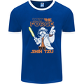 May the Force Be Shih Tzu Funny Dog Mens Ringer T-Shirt FotL Royal Blue/White