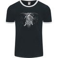 An Elephant With an Eyepatch Mens Ringer T-Shirt FotL Black/White