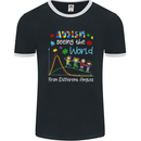 Autism World From Different Angles Autistic Mens Ringer T-Shirt FotL Black/White